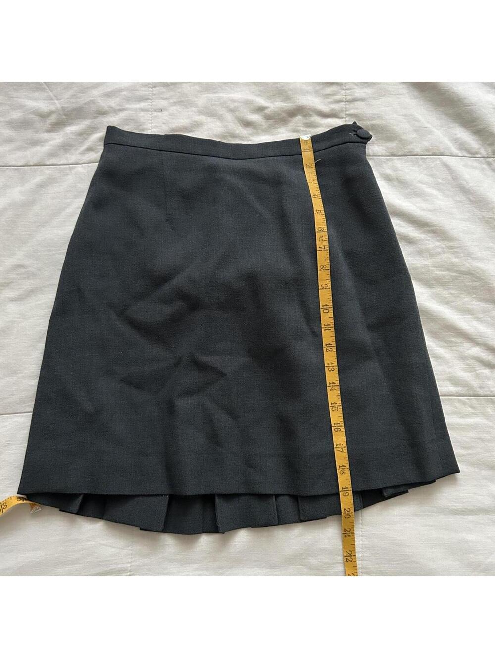 Moschino Grey Pleated Bow Mini Skirt Coquette Preppy Designer Skirt - Picture 6 of 7